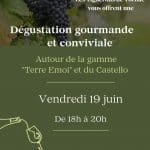 dégustation gamme terre emoi le 19 juin