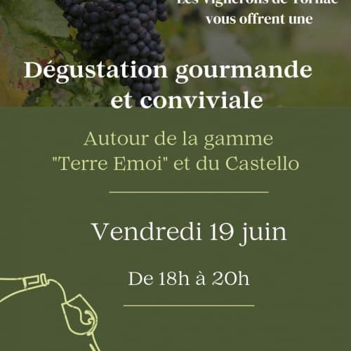 dégustation gamme terre emoi le 19 juin