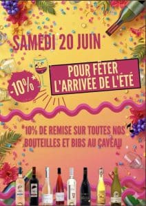 10% de reduction au caveau samedi 20 juin